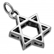 Small Plain Star of David Silver Pendant, pn292